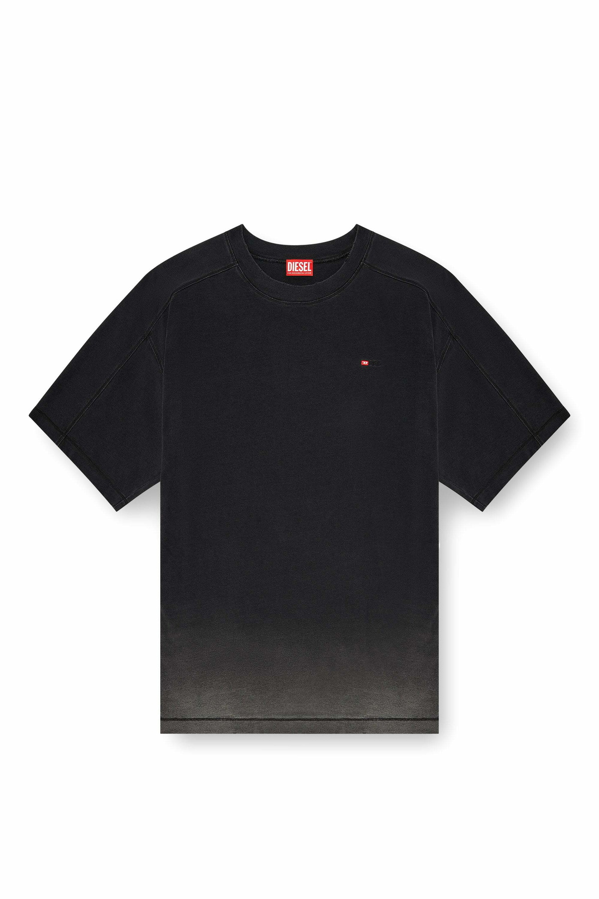 Diesel Cotton T-shirt with degradé effect - T-Shirts Mens in Black