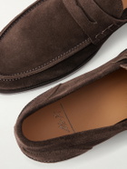 Mr P. - Split-Toe Suede Penny Loafers - Brown