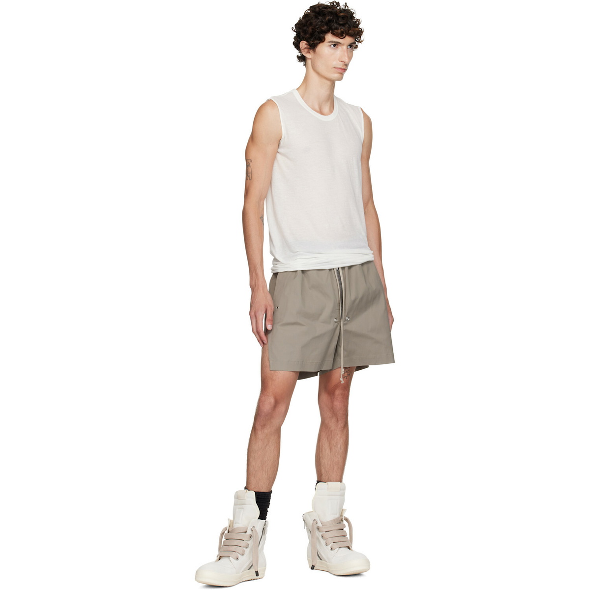 Rick Owens Off-White Tower Jumbolace Geobasket Sneakers