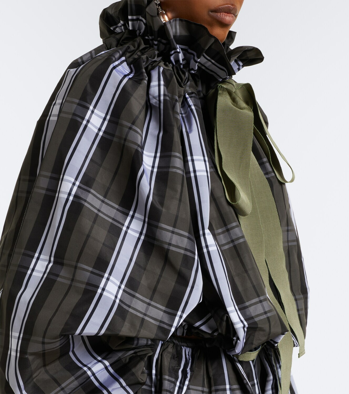 Patou Bow-detail checked top
