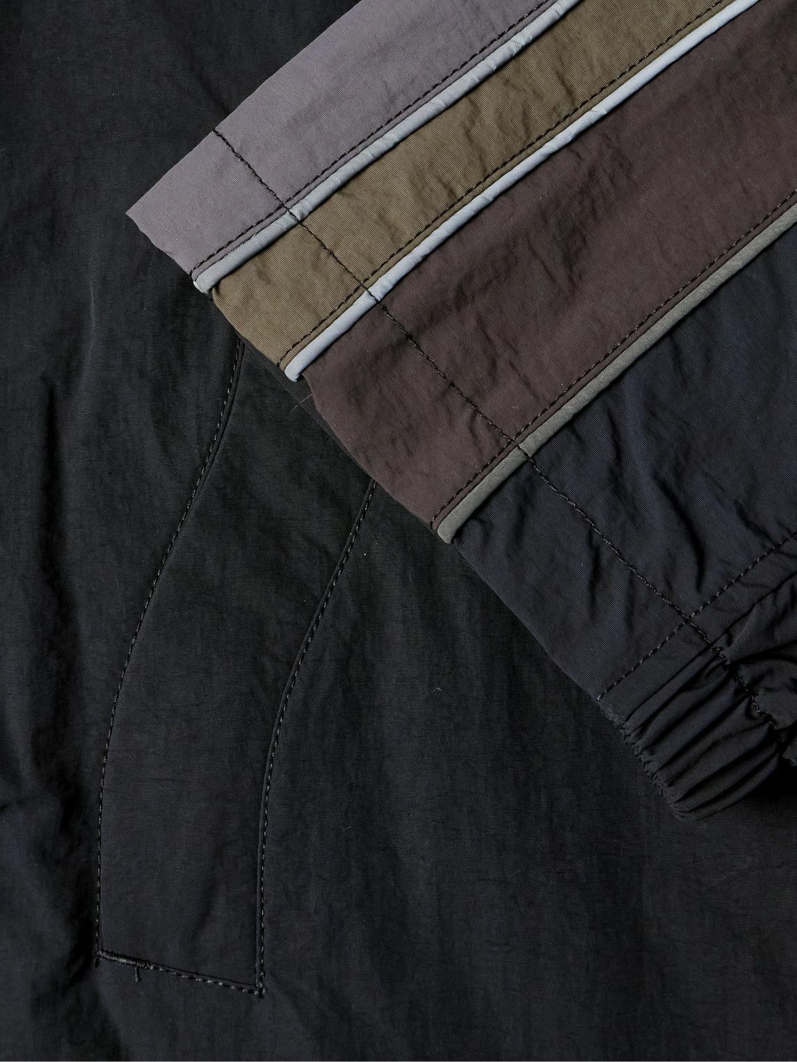 ERL - Ufo Striped Shell Hooded Jacket - Black