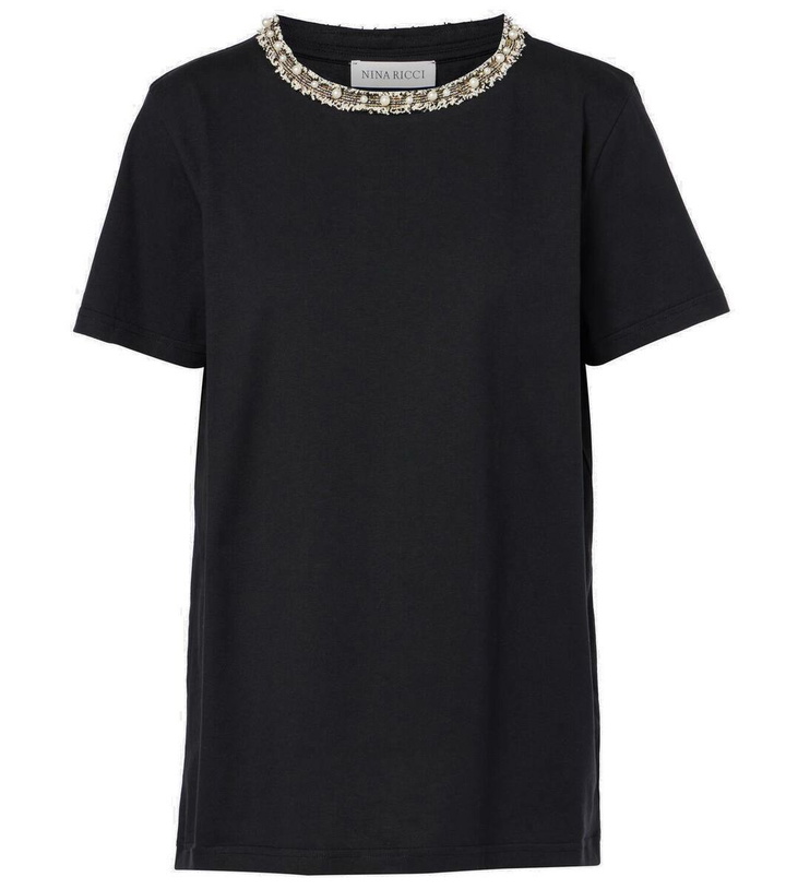 Photo: Nina Ricci Embellished cotton T-shirt