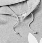 ADIDAS ORIGINALS - Logo-Print Loopback Cotton-Jersey Hoodie - Gray