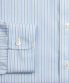 Brooks Brothers Men's Stretch Madison Relaxed-Fit Dress Shirt, Non-Iron Alternating Stripe | Blue