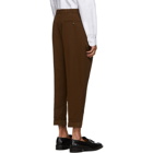 AMI Alexandre Mattiussi Brown Oversized Carrot Fit Trousers