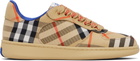 Burberry Tan Check Terrace Sneakers