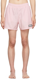 VETEMENTS Pink Logo Tech Swim Shorts