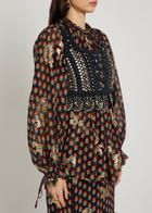 Etro Embellished Suede top Light Blue