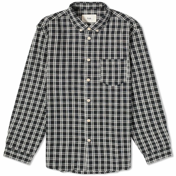 Photo: Folk Men's Relaxed Fit Shirt in Black Check