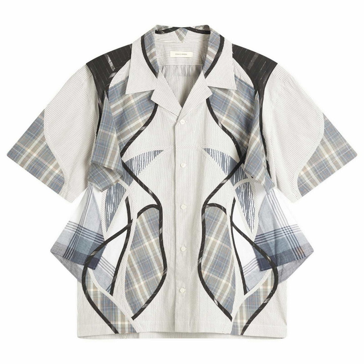 Photo: Craig Green Men's Patch Work Shirt in Blue Mix