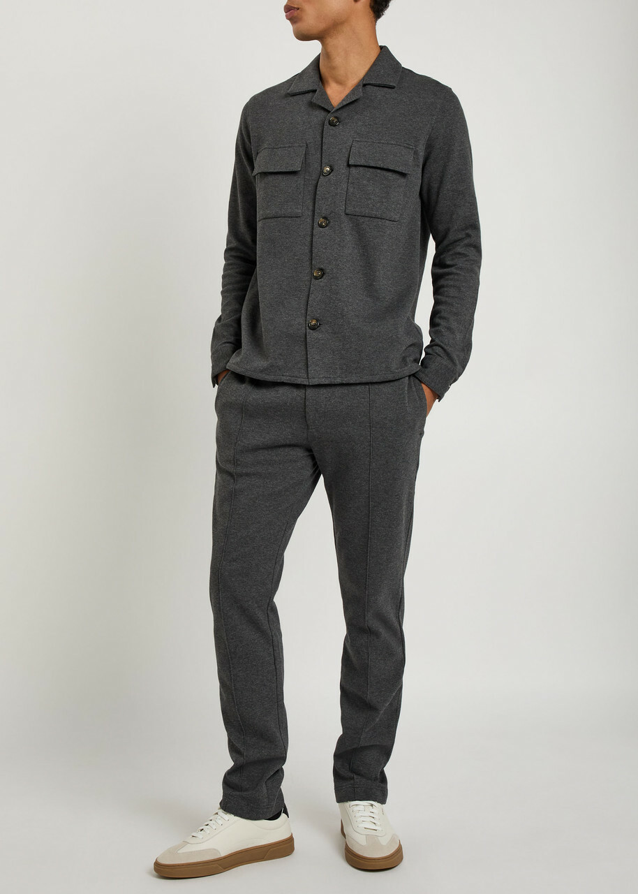 Aurélien Cotton-blend Overshirt Charcoal