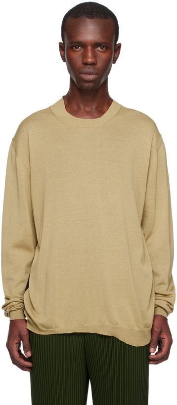 Photo: UMA WANG Tan & Black Duotone Sweater