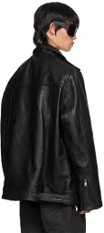 Rick Owens DRKSHDW Black Jumbo Luke Stooges Leather Jacket