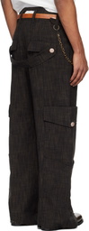 NULLUS Brown 8 Pocket Cargo Pants