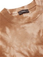 Theory - Masten Slim-Fit Tie-Dyed Cotton-Blend Sweater - Brown