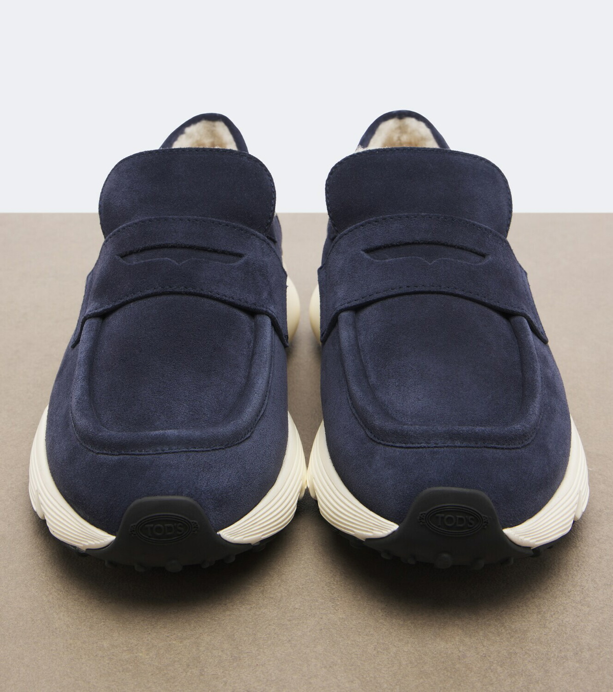 Tod's Shearling-lined suede sneakers