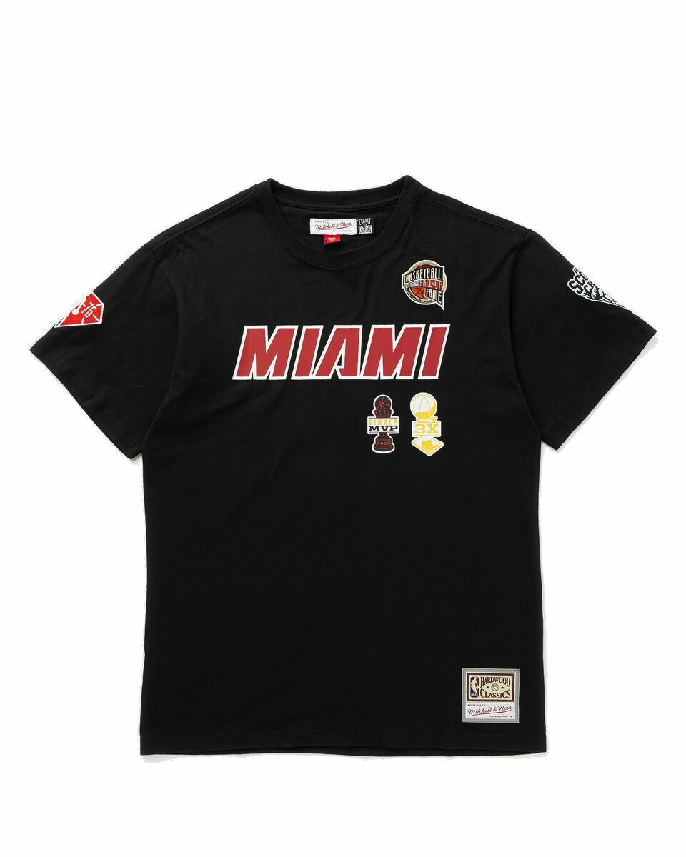 Photo: Mitchell & Ness Nba N&N Premium Tee Miami Heat Hall Of Fame Dwyane Wade #3 Black - Mens - Shortsleeves/Team Tees