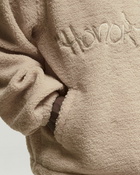 Honor The Gift Script Sherpa Pullover Beige - Mens - Half Zips