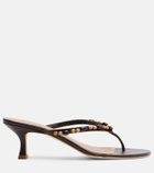 Staud Freja beaded leather thong sandals