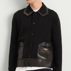 AMIRI Men's Leather Patch MA Cardigan in Black