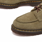 Dr. Martens Men's Lowell Hairy Suede Shoe Sneakers in Olive