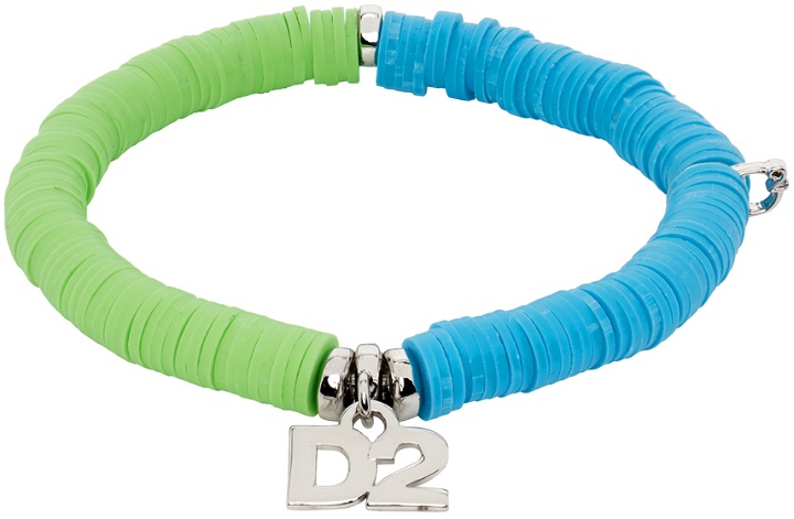 Photo: Dsquared2 Green & Blue D2 Charm Bracelet