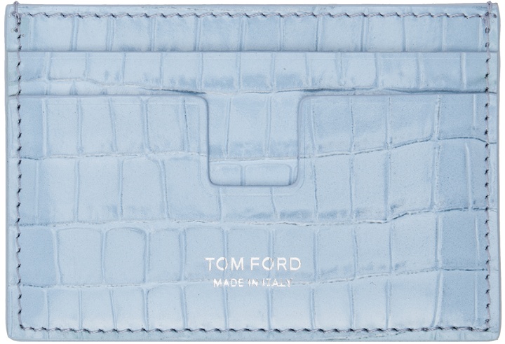 Photo: TOM FORD Blue Croc Classic Card Holder