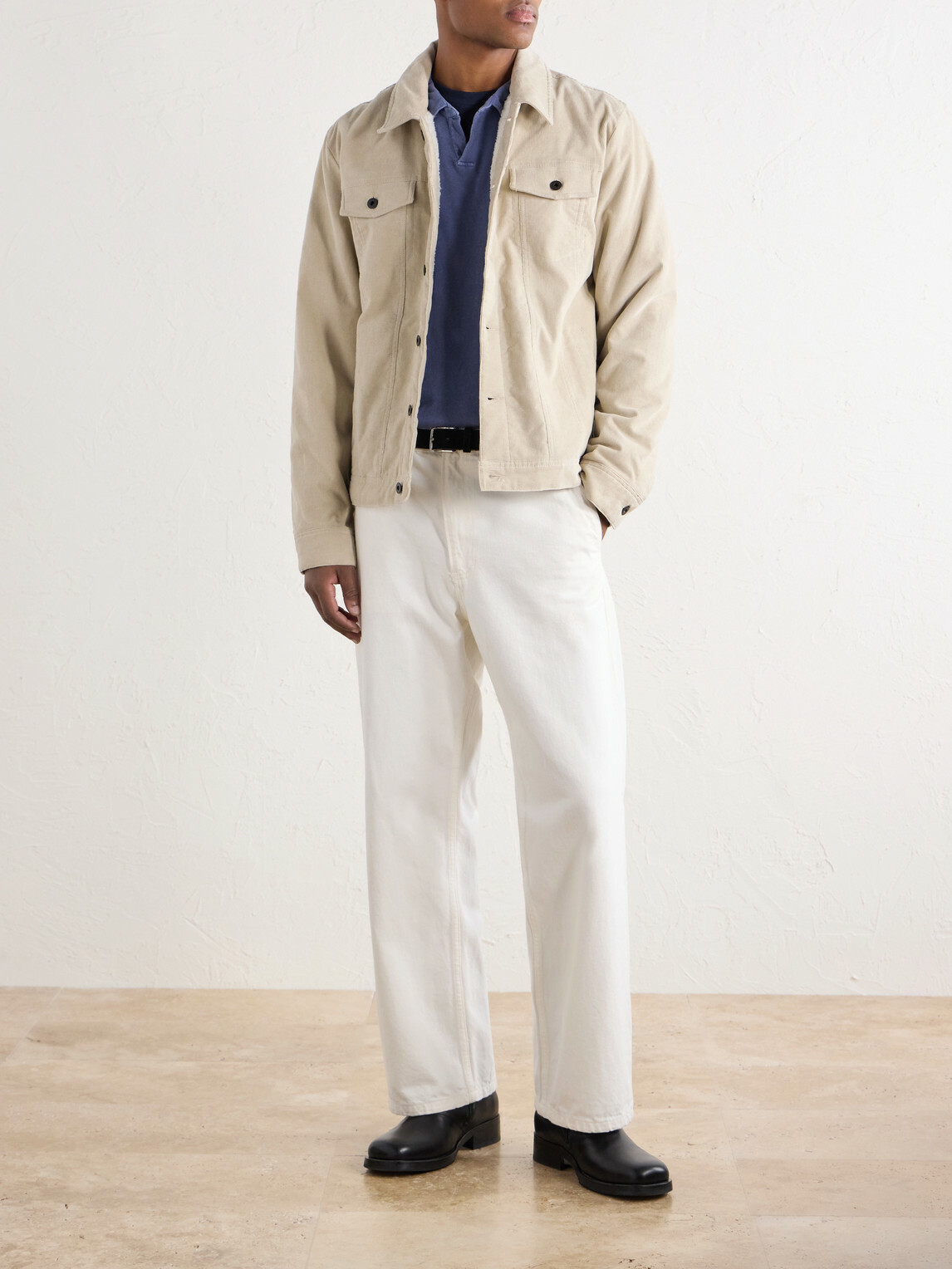 James Perse - Stretch-Cotton Corduroy Blouson Jacket - Neutrals