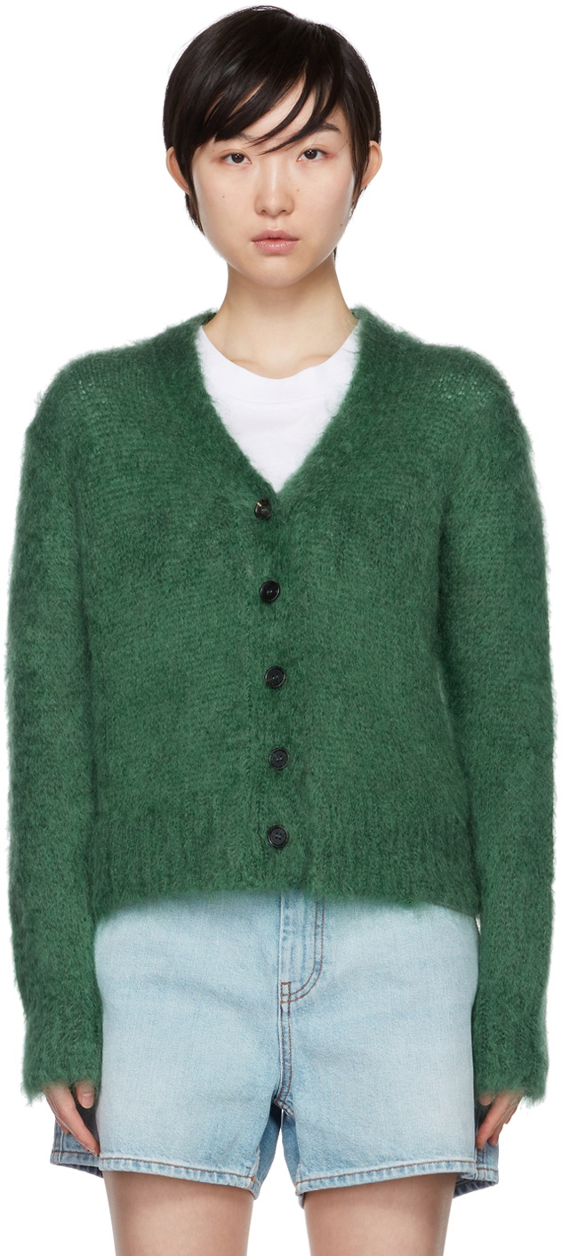 Marni Green Mohair Cardigan Marni