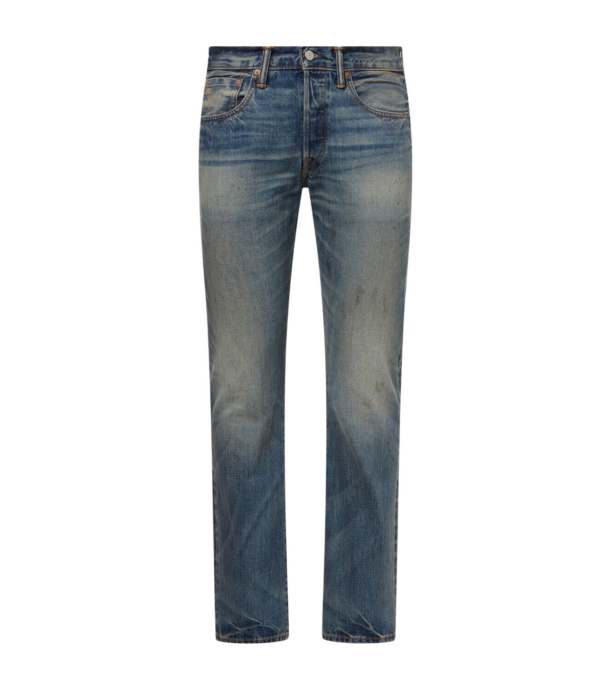 RRL Plainfield distressed straight jeans RRL