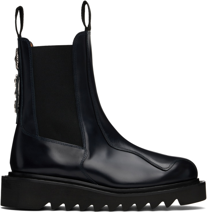 Photo: Toga Virilis Navy Ankle High Chelsea Boots