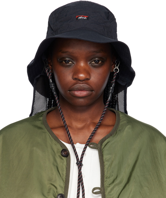 Photo: NANGA Black Tusser Sunshade Beach Hat