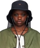 NANGA Black Tusser Sunshade Beach Hat