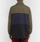 Monitaly - Colour-Block Cotton Jacket - Men - Army green