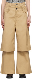 Meryll Rogge Beige Double Pant