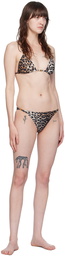 GANNI Brown Emblem Bikini Bottoms