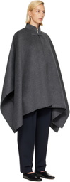 Róhe Gray Double-Faced Wool Pankou Closure Coat