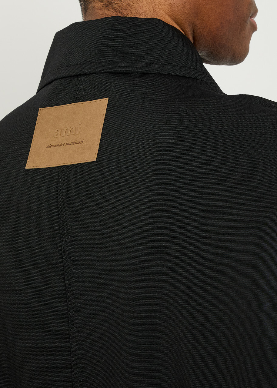 Ami Paris Canvas Overshirt Black