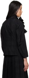 tao Black Scarf Blazer