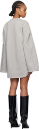We11done Gray String Mini Dress