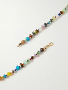 Luis Morais - 14-Karat Gold, Agate and Diamond Beaded Necklace