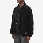 Neighborhood Men's Cord Windbreaker Jacket in Black