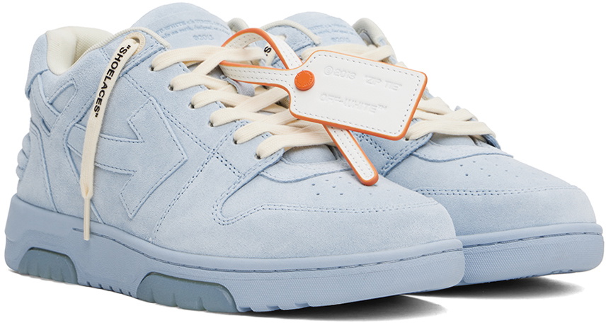 OFF-WHITE | OOO OUT OF OFFICE COW SUEDE SNEAKERS 白×紺 Off-White Blue Out Of Office Suede Sneakers Off-White