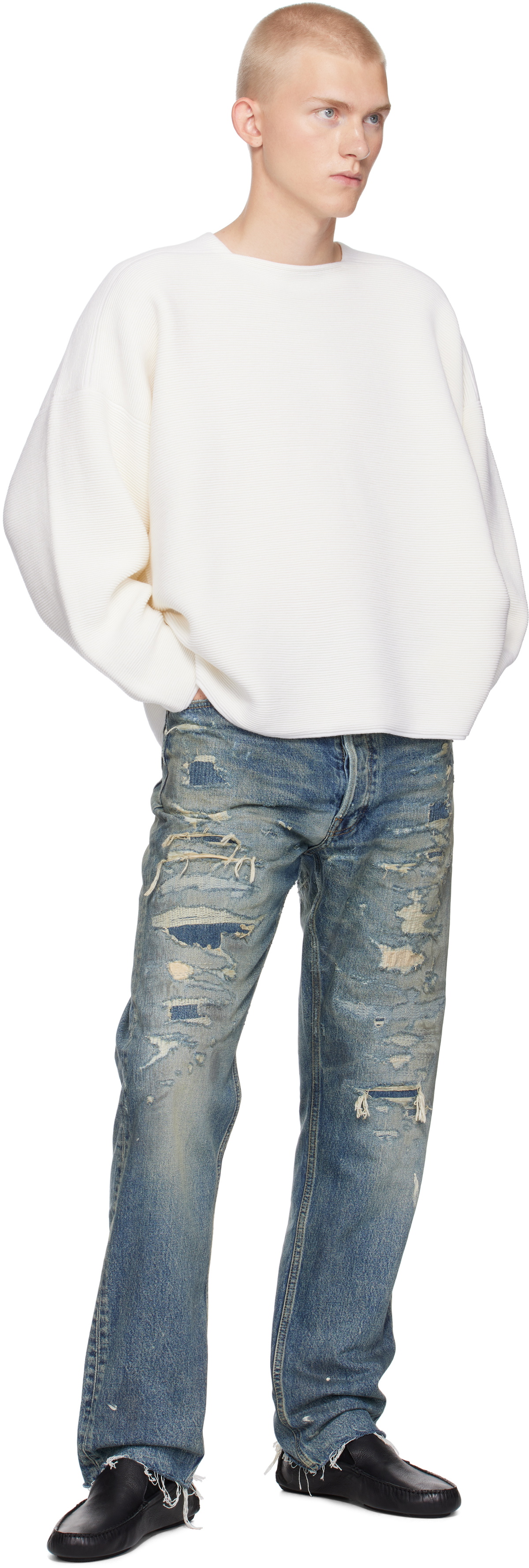 Fear of God Off-White Ottoman Straight Neck Sweater