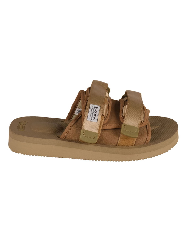 Photo: SUICOKE Velcro Strap Logo Patched Sliders