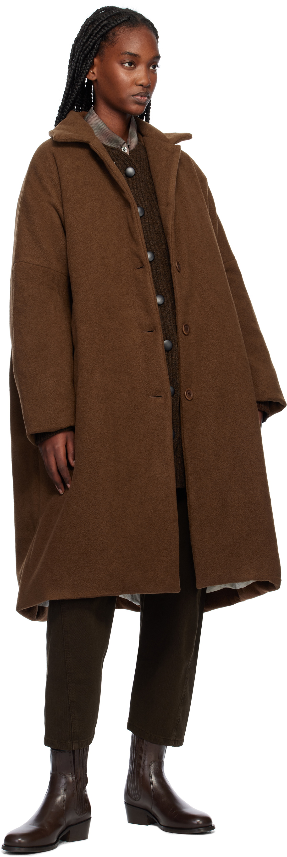 CASEY CASEY Brown Big Blobby Kasper Coat CASEY CASEY