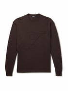 Jacquemus - Jacquard-Knit Cotton, Linen and Silk-Blend Sweater - Brown