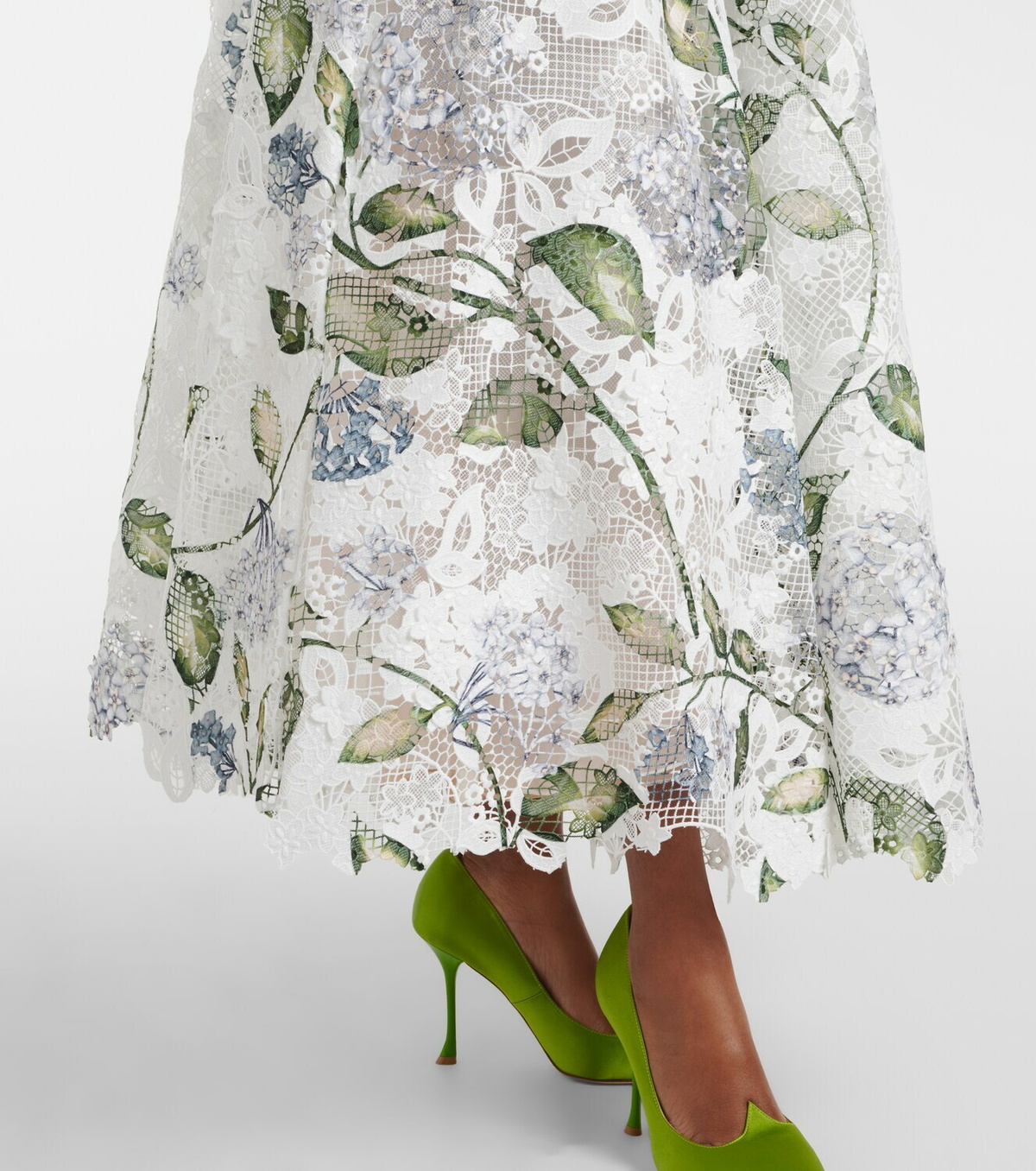 Oscar de la Renta Floral bustier gown