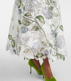 Oscar de la Renta Floral bustier gown