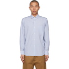 Junya Watanabe White and Blue Check x Herringbone Shirt